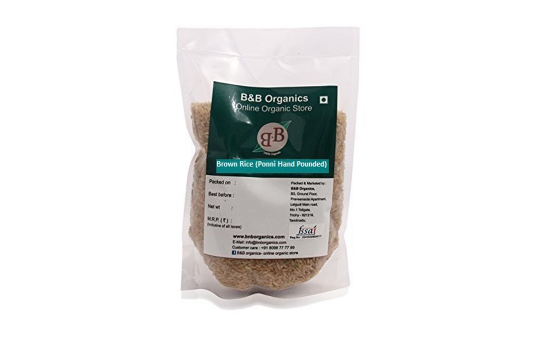 B&B Organics Brown Rice (Ponni Hand Pounded)    Pack  10 kilogram